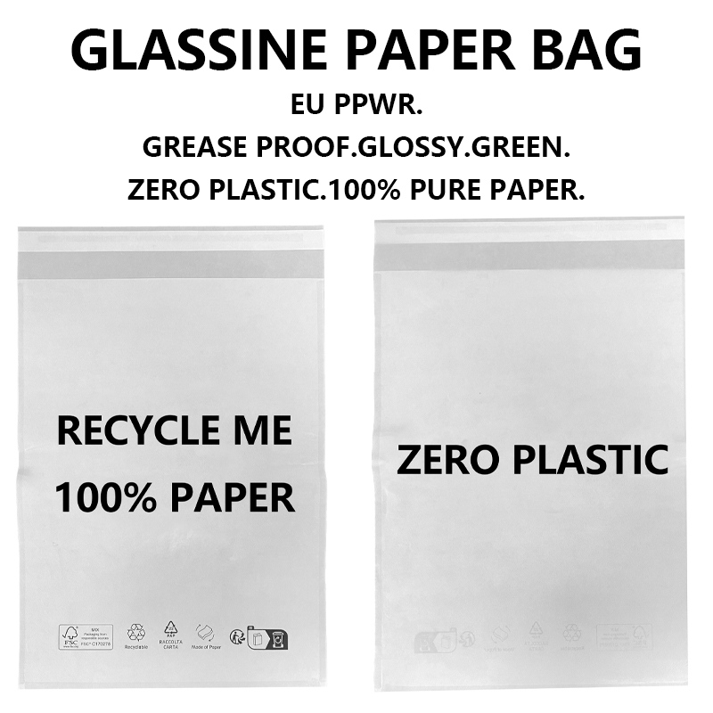 Produttore di imballaggi riciclabili senza plastica, conformi al PPWR personalizzato UE, per sacchetti di carta glassine