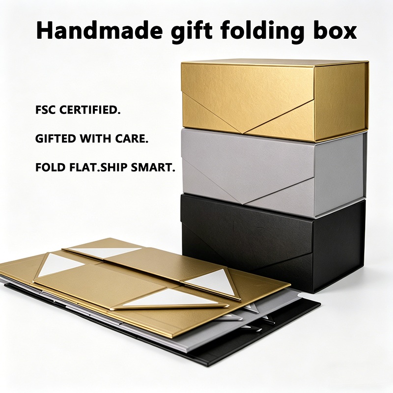 Scatole regalo pieghevoli fatte a mano